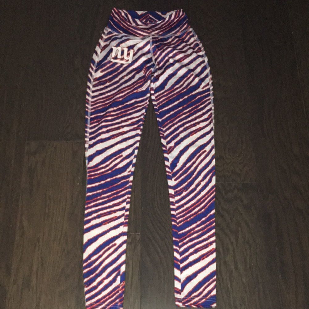 Womens ladies Sexy New York Giants NFL Zebra Print Yoga legging tight Pants XS